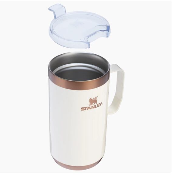 NEW Stanley The Stay-Hot Camp Mug | 24 OZ Gilded Marshmallow - Picture 3 of 5